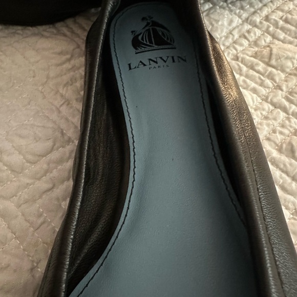 LAVIN Lambskin Bow Ballerina Flats- Black - Picture 4 of 5